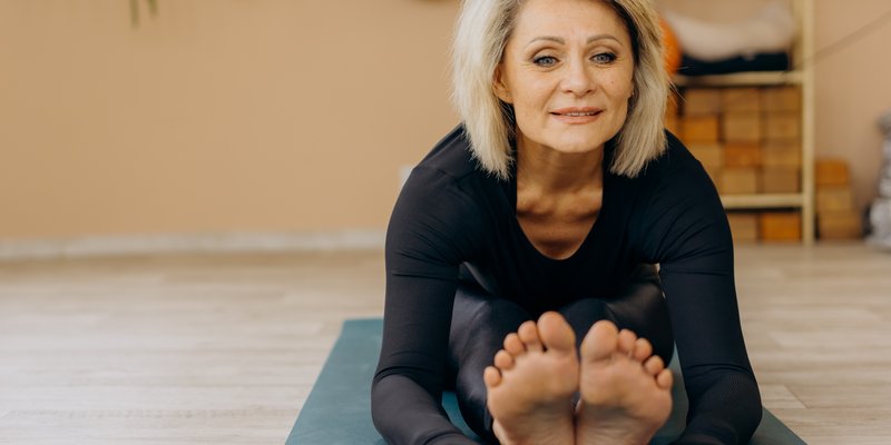 Woman Yoga stretching